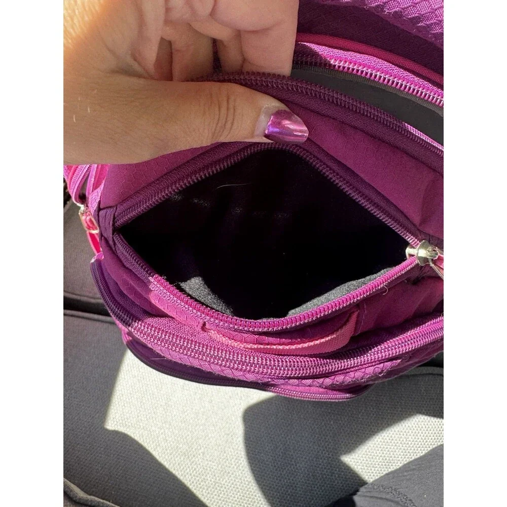 HIGH SIERRA Backpack Large Multi-Zip Pockets Laptop Layered Hiking Magenta EUC